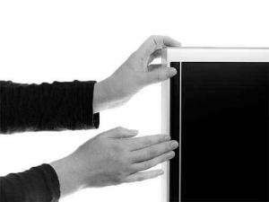 Infoline Notiz Klemmleiste seitlich am Monitor Befestigen