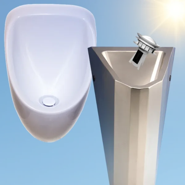 Wasserloses Urinal SirOne und ExplCit Frontansicht